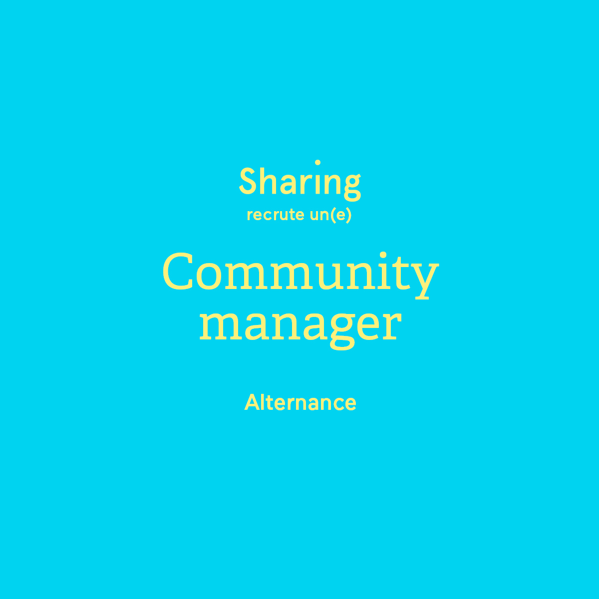 Sharing, agence de communication globale basée à Paris, recherche un(e) Community Manager en contrat de professionnalisation/apprentissage pour épauler le pôle social media dans le cadre de sa croissance.